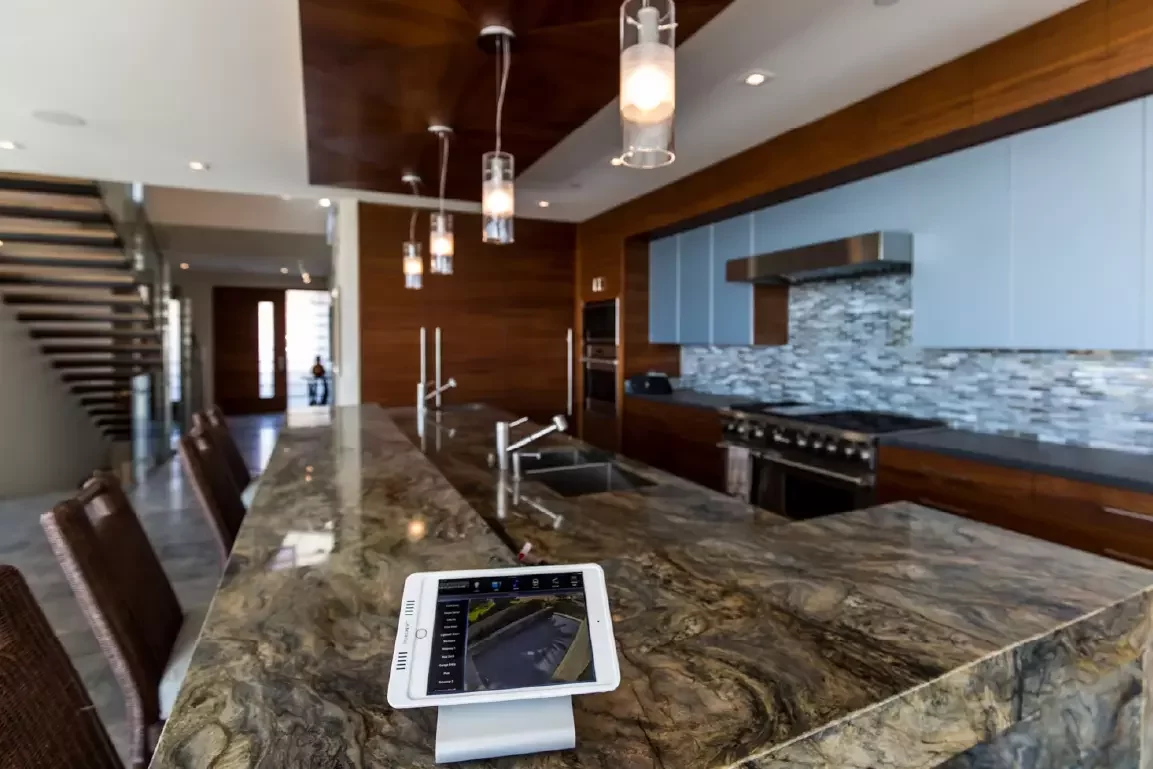 Kitchen with Automation Touch panel