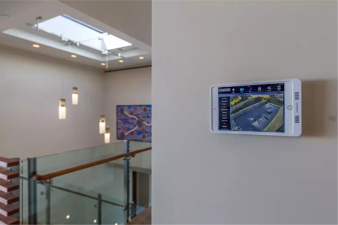 Wall mount touch panel in hall