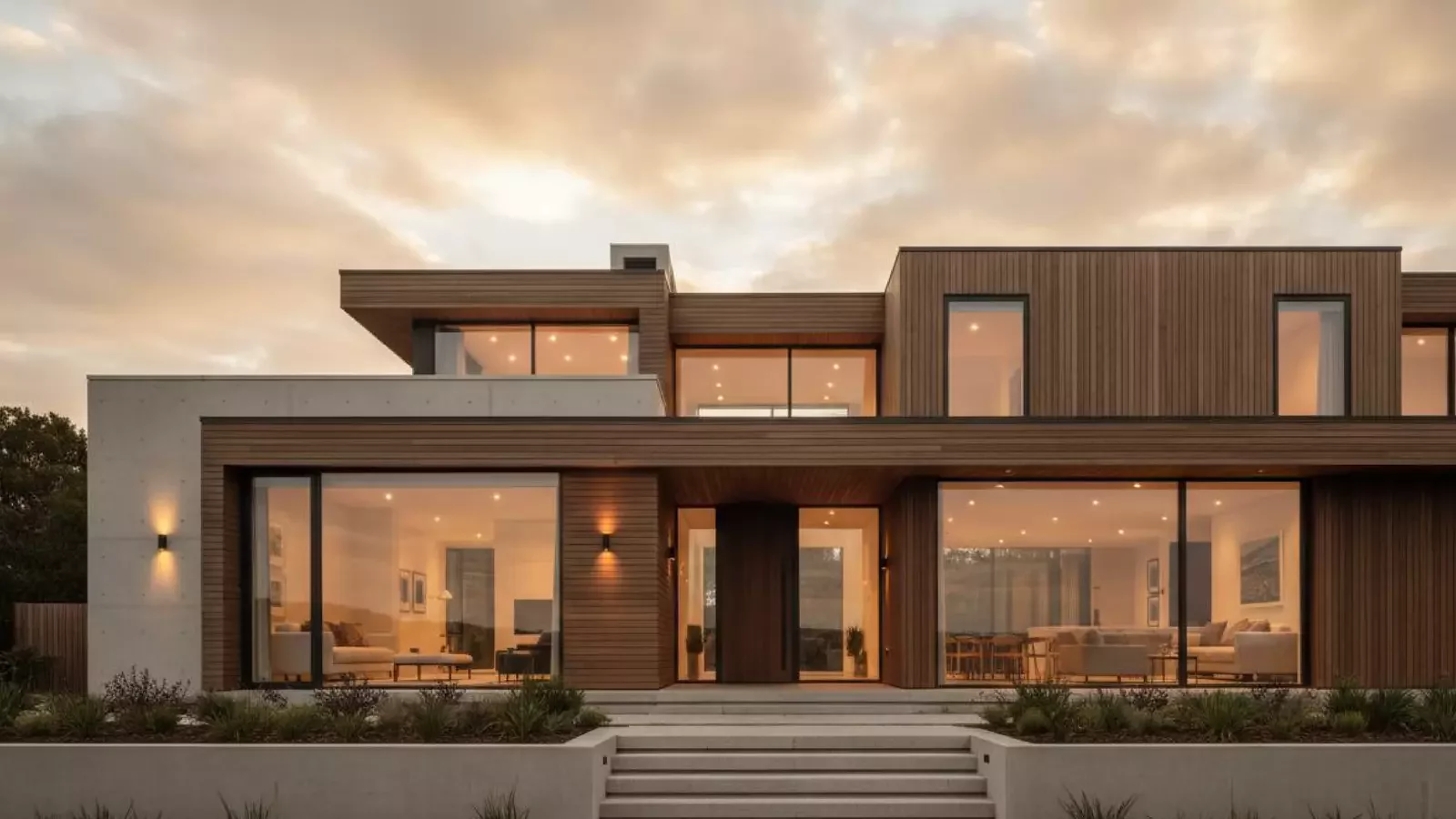 Custom Home Build Cloudy Sky