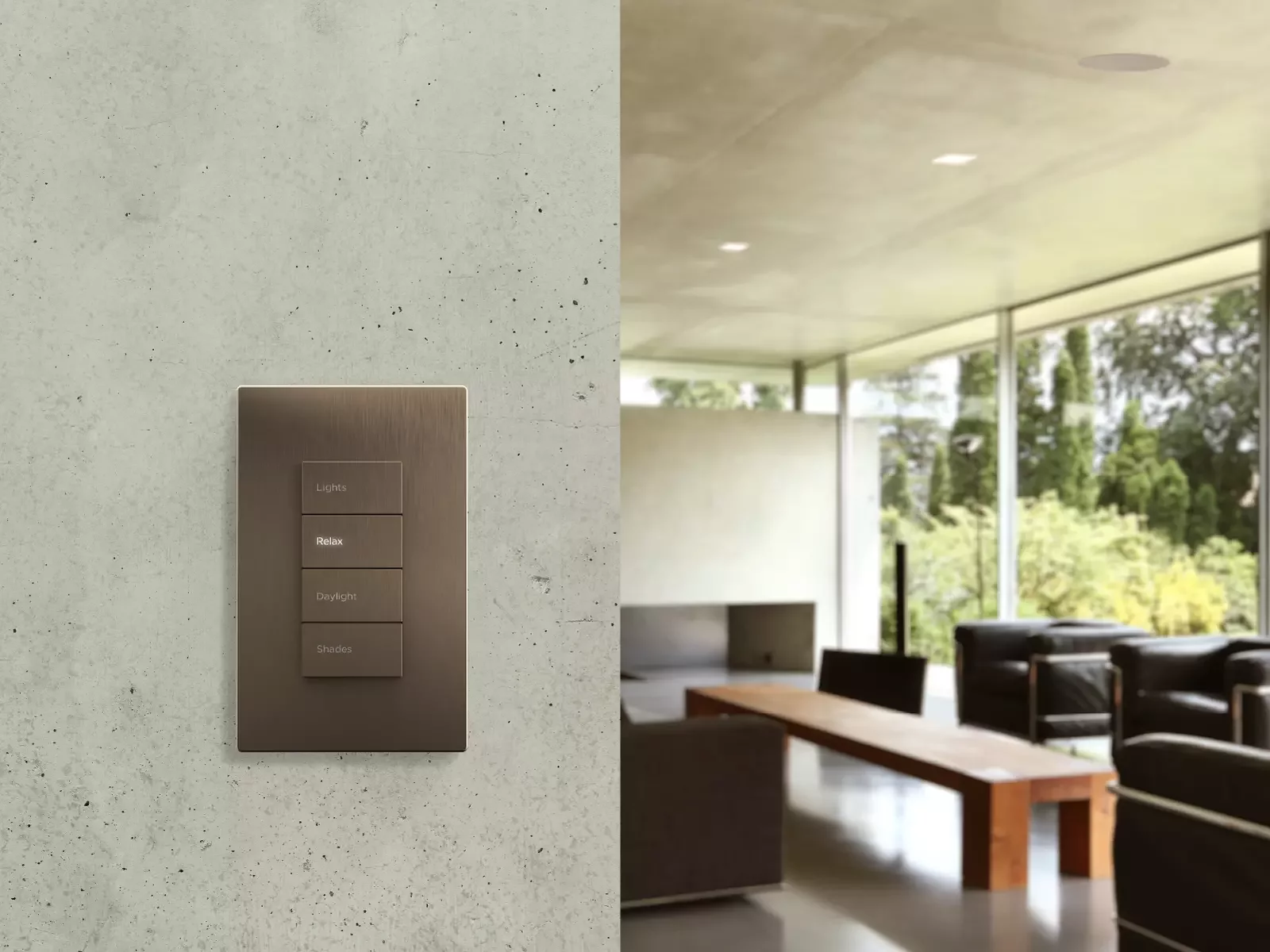 Savant lighting keypad switch in custom finish